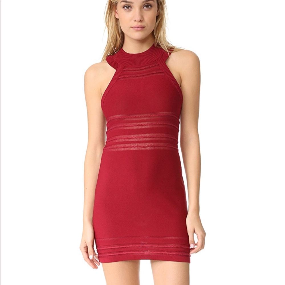 For Love and Lemons red fitted mini dress XS
